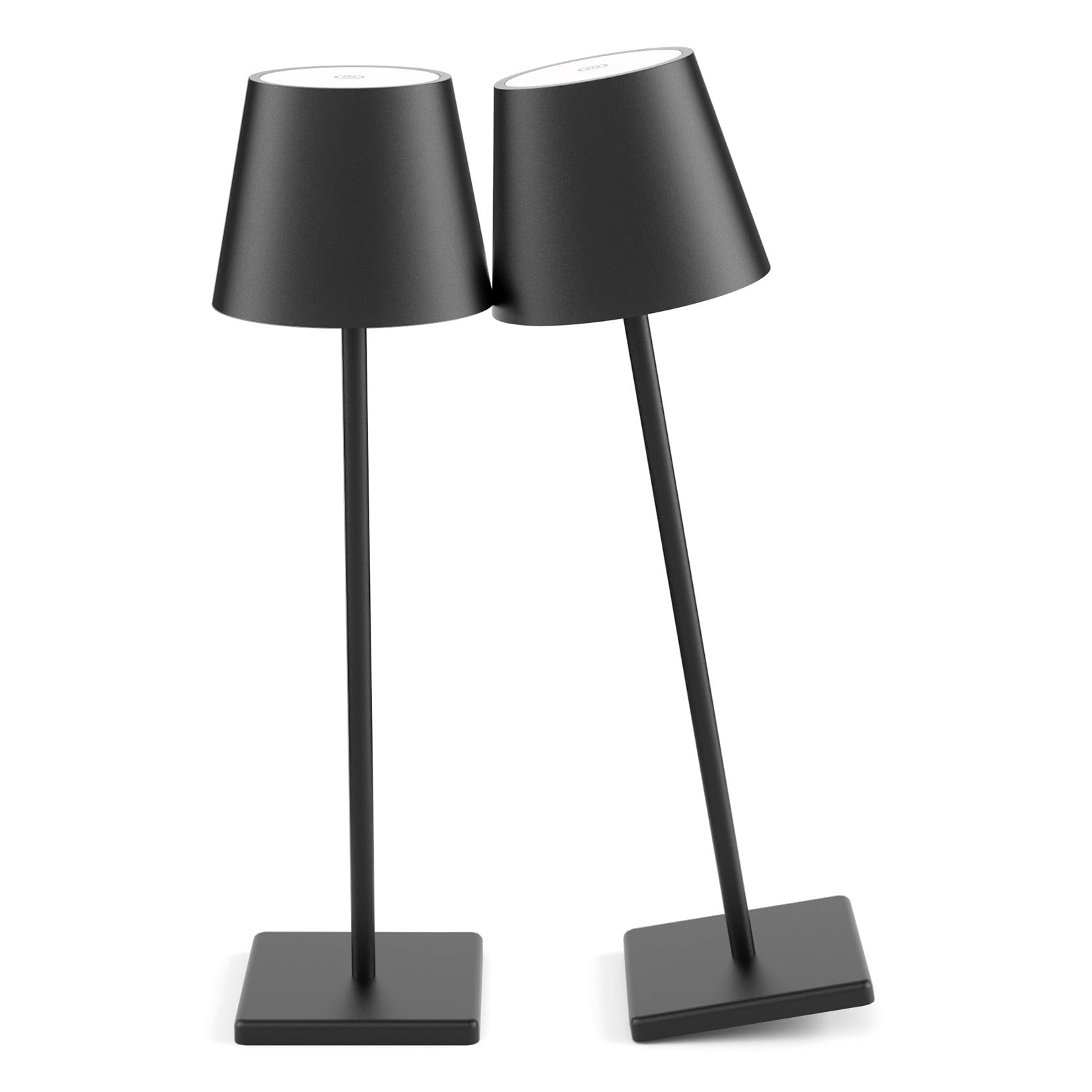 2-Pack LED Cordless Table Lamp, Rechargeable Battery Desk lamp 3W 5500mAh Battery Operated Stepless Dimming Modern Portable Tabl