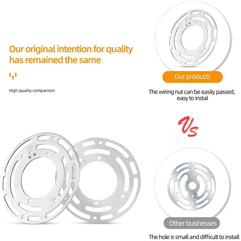 Armiika 2 Pack Universal Light Fixture Mounting Bracket, 4" Steel Crossbar, Silver, Model BGB-01