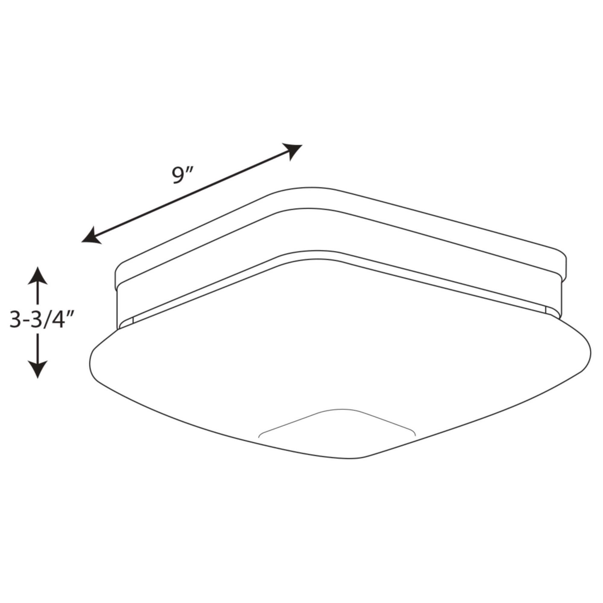 Progress Lighting Appeal Collection Two-Light 9'' Flush Mount, Polished Chrome