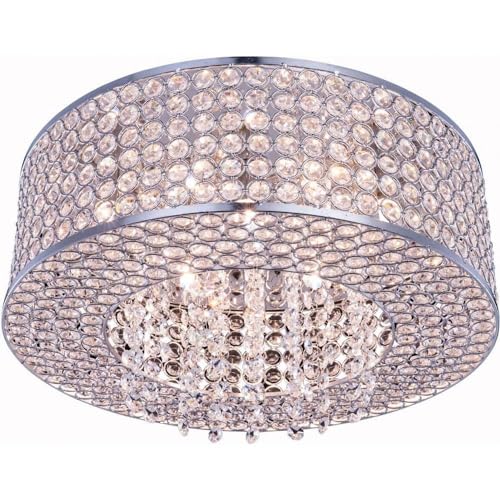 Elegant Lighting Amelie - Six Light Flush Mount