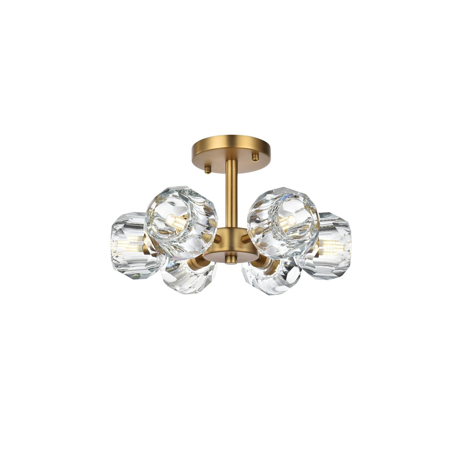 Elegant Lighting Eren 14 inch Flush Mount in Satin Gold