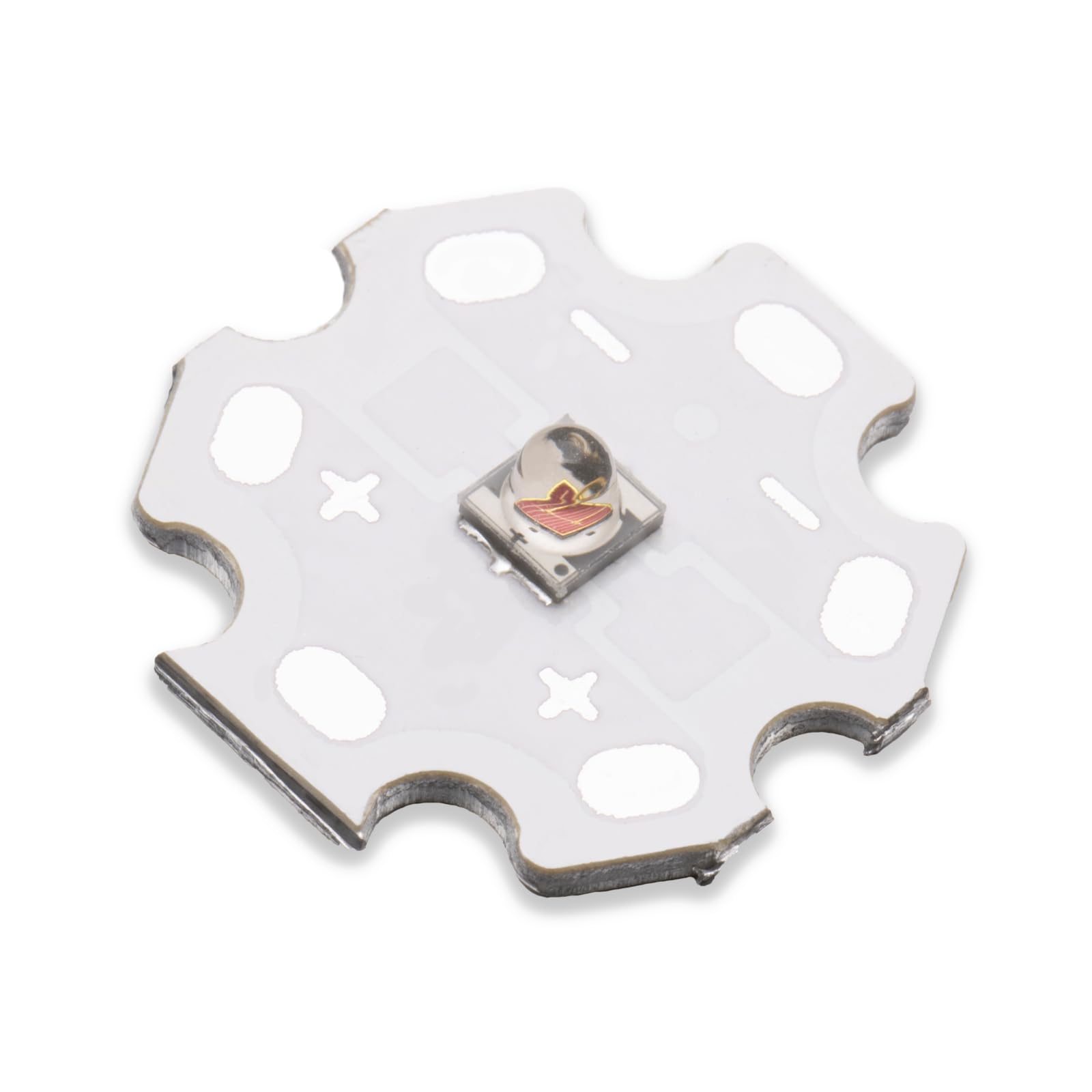Ledguhon 5Pcs 3W 620Nm Red 3535 Smd High Power Led Chip With Aluminum Plate 20Mm Star Pcb Base Heat Sink For Growing Light(60Deg