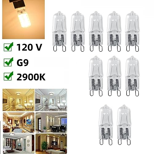 G9 Led Bulb Base Halogen Light Bulb, Warm White 2900K, 40W Halogen Equivalent, Non-Dimmable For Home Lighting, Pack Of 10