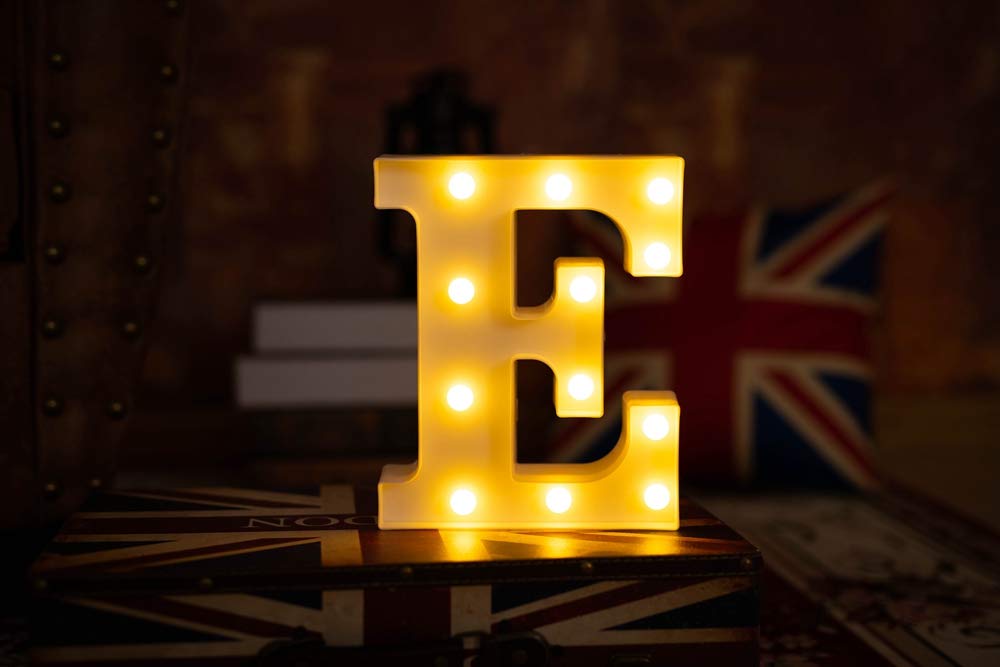 Yorulory Led Letter Lights Sign - Battery Powered Night Light For Weddings, Parties, & Home Decor
