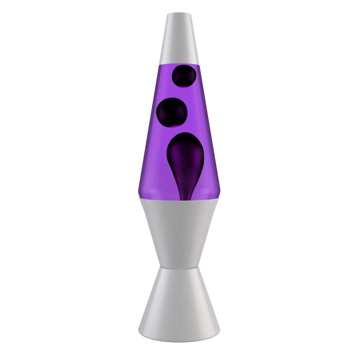 Black And Purple Lava Lamp | 14.5'' Inches Tall | Aluminum Base And Cap With 25W Bulb Included | Classic/Vintage Liquid Motion L