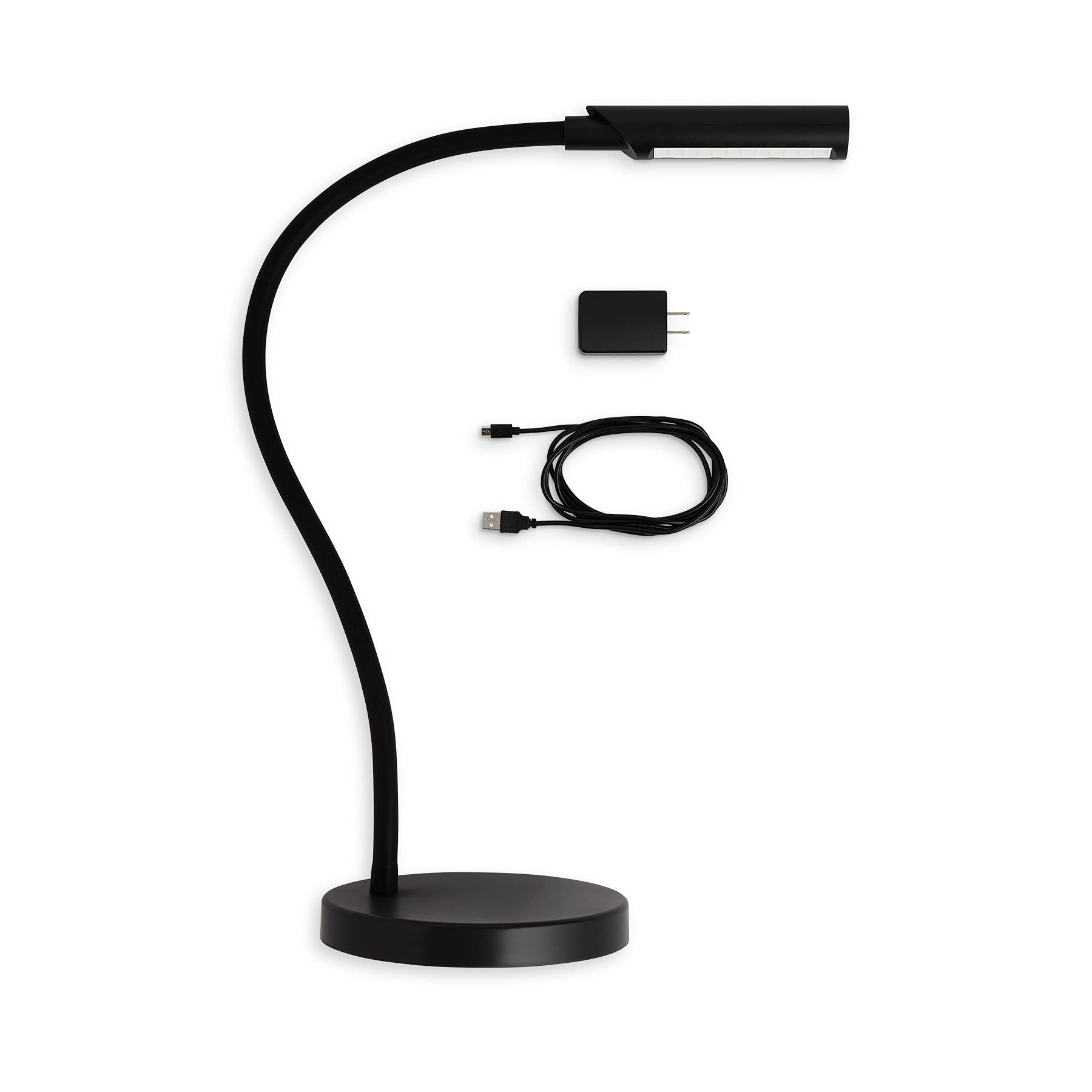 Reliable UberLight Flex 4200TL Task Light - LED Portable Desk Light with Round Base, USB Connection, 26.5    Flexible Gooseneck,