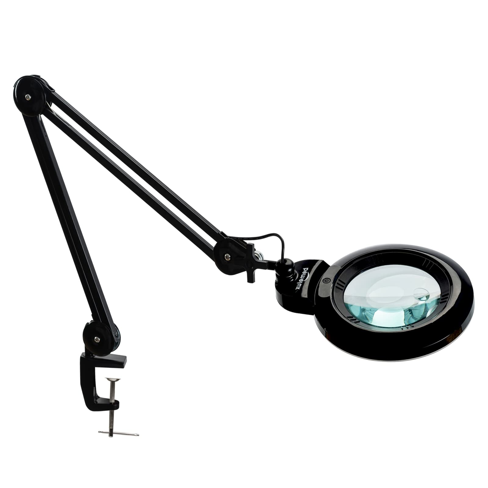 bemelux Bifocals Magnifying Desk Lamp, 5 Diopter & 20 Diopter, 6in Lens, 1200 Lumens, Black, Model BLUX9006LED