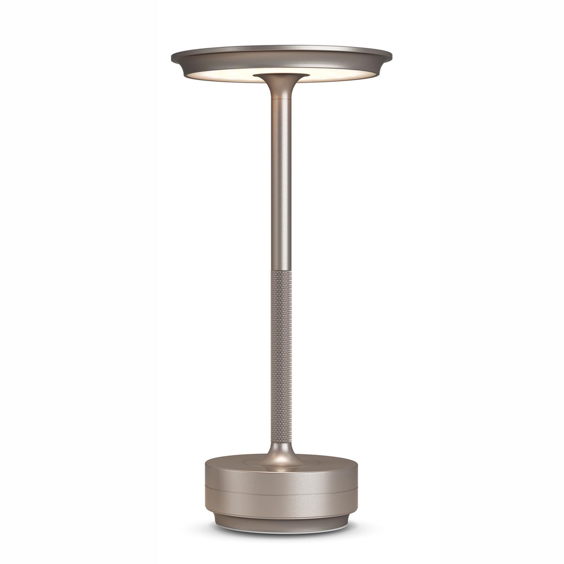 FDIDC Rechargeable Cordless Table Lamp  Portable 5000mAh LED Touch Table Light  3 Color Stepless Dimming Battery Powered Table Lamp for Outdoor/Restaurant/Patio.(Sparkling Beverage Gold)