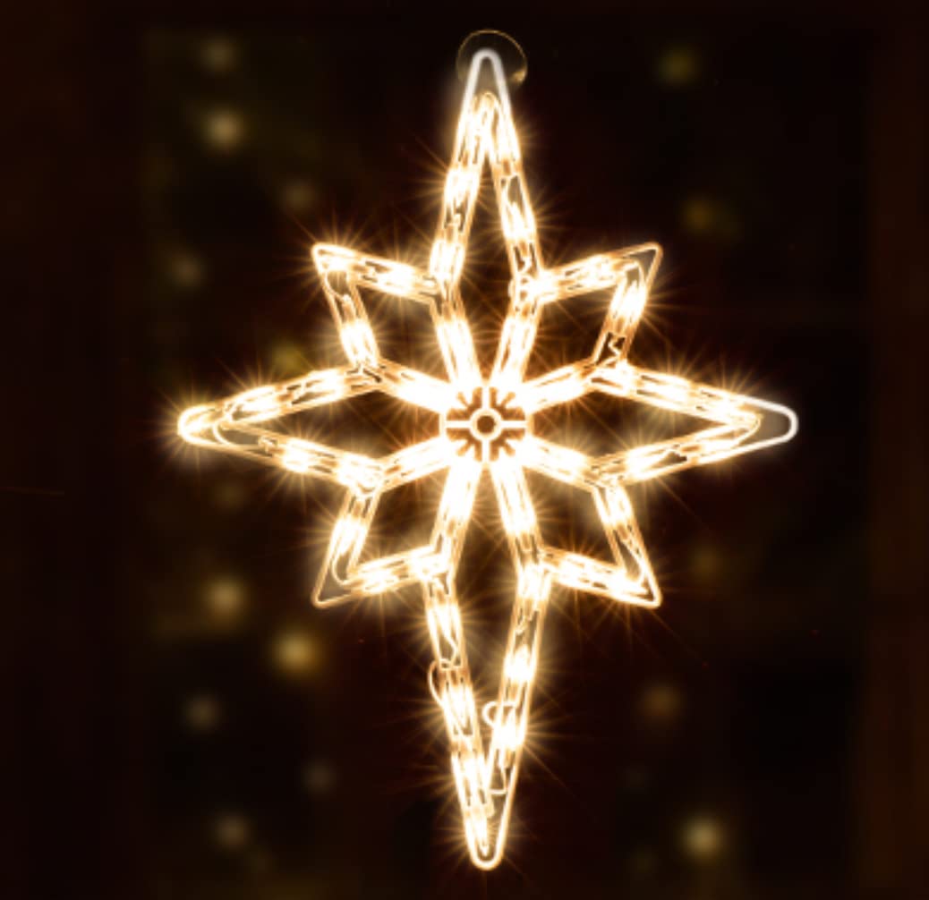 LAMPHOME 18 50 Lighted Gamehlehem Star Christmas Light Window Sculpture Decoration
