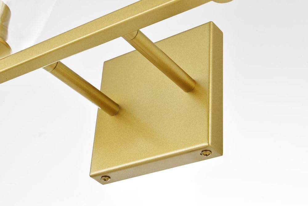Living District Gianni 4-Light Iron & Glass Bath Sconce in Brass/Clear