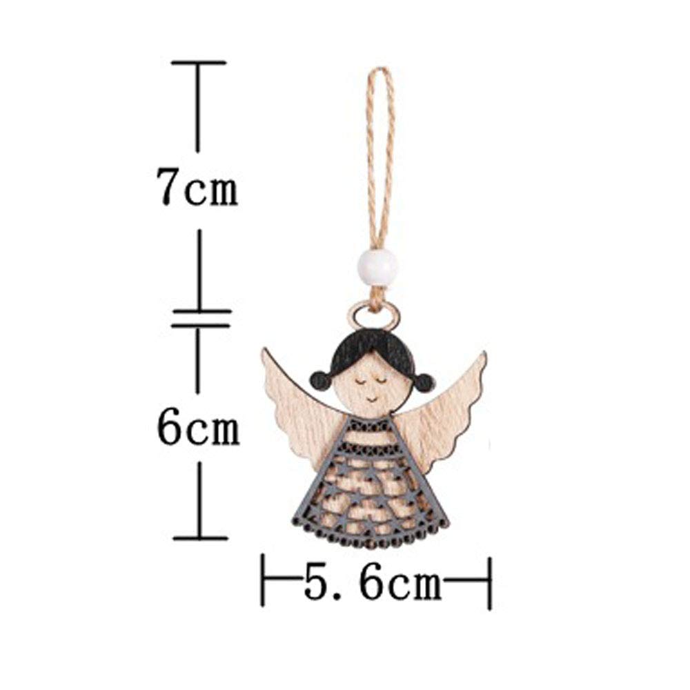 Axgo Wind Chime Pendant, Wooden Angel Door Hanging, Multicolor, Model L-HOME-0214-3p