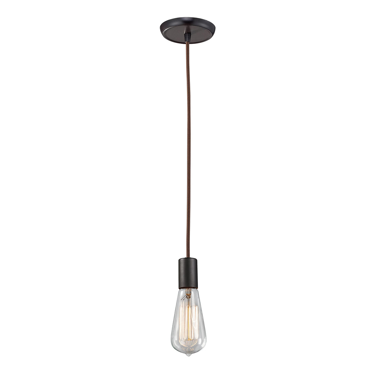 Elk Home Menlow Park Mini Pendant Light, Oiled Bronze, 2&quot;W, Transitional Style, 1-Light