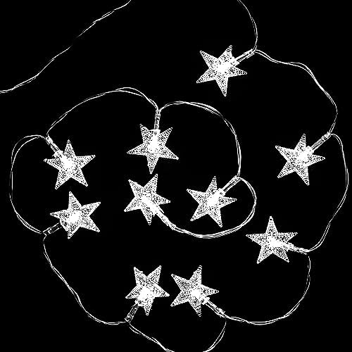 Holiday Essence - Star String Lights 100 Led Cool White Fairy Lights For Bedroom Party Wedding Xmas Holiday Light Decorations 49