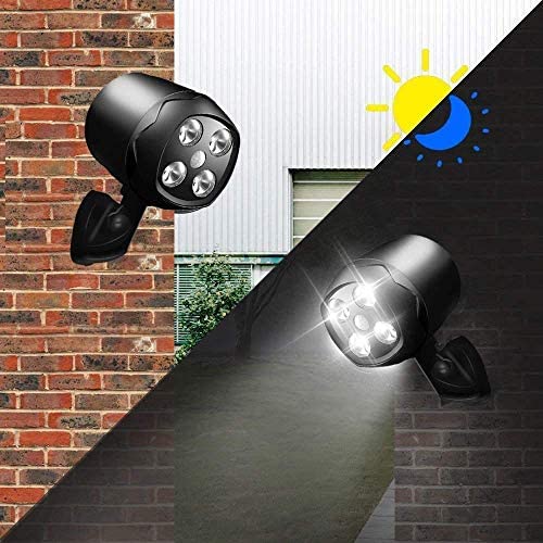 Yuyotrre Motion Sensor Lights - 12W 600 Lumen, Battery Operated, Black, 2 Packs, Model yy-4018, Ideal for Outdoor Use