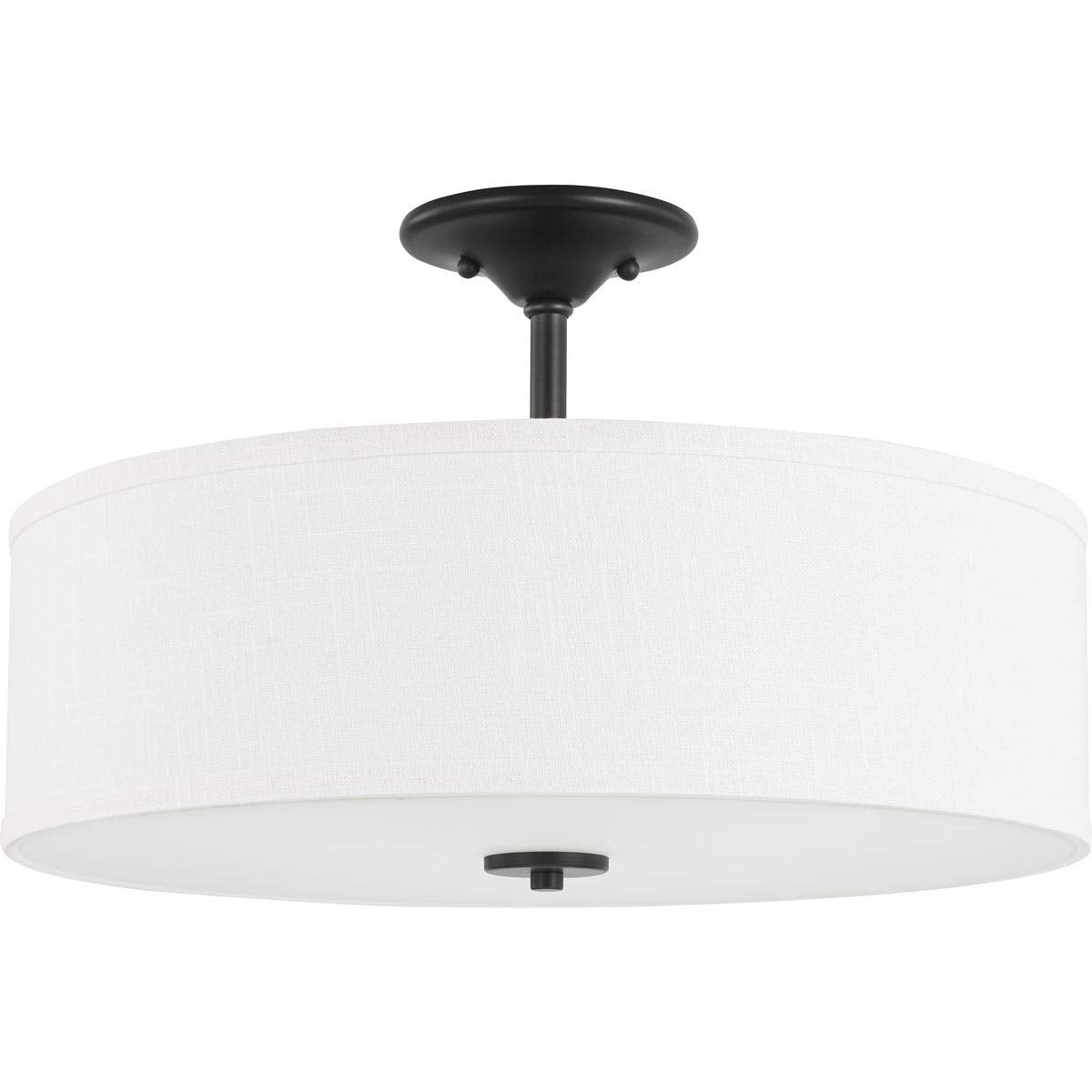 Progress Lighting Inspire Collection Graphite Three-Light 18'' Semi-Flush Mount, 11.50X18.00X18.00
