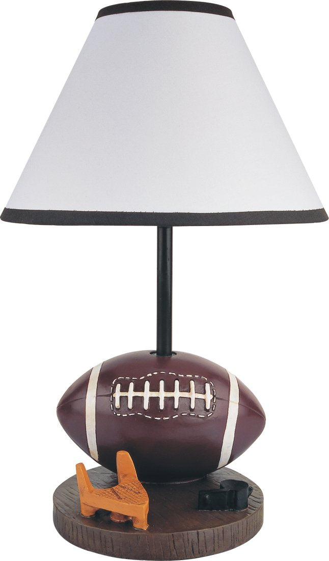 Milton Greens Stars Antique Resin Youth Football Table Lamp, 15.75-Inch, Multicolored, Model A31604FT-U, Plastic Material