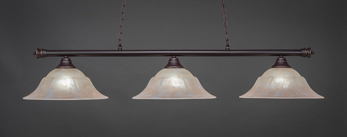 Toltec Lighting Oxford 3 Light Island In Dark Granite (373-Dg-53613)