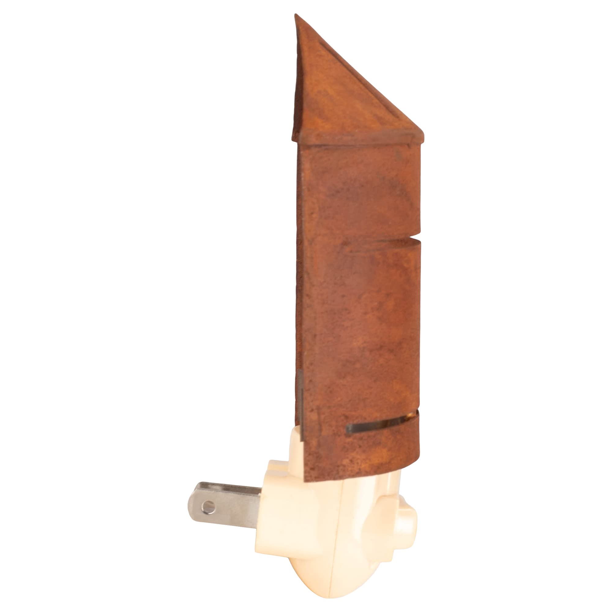 CTW Home Collection Silo Night Light, Rustic Brown Metal, 4.5-Inch Height, Model 370622