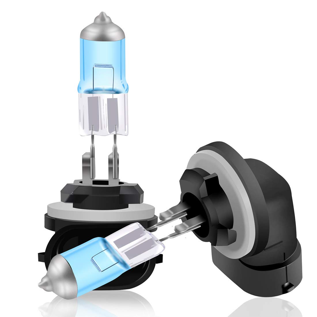 DZG 881 Halogen Bulbs 27W 5000K High Brightness Fog Light Replacement, Pack of 2, Model 881, Black