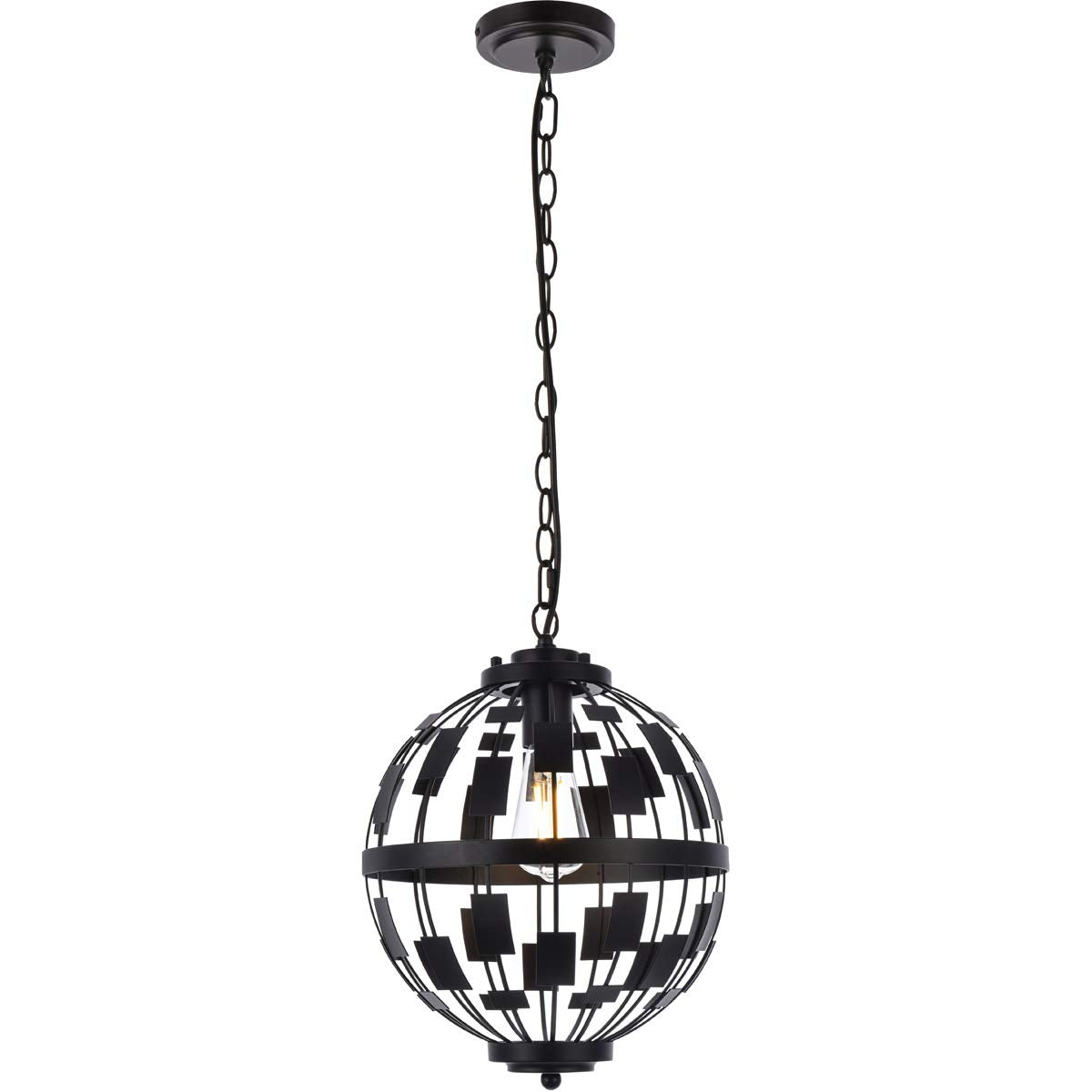Living District Indoor Modern Home Decorative Bright Ceiling Levante 1 Light Pendant in Black