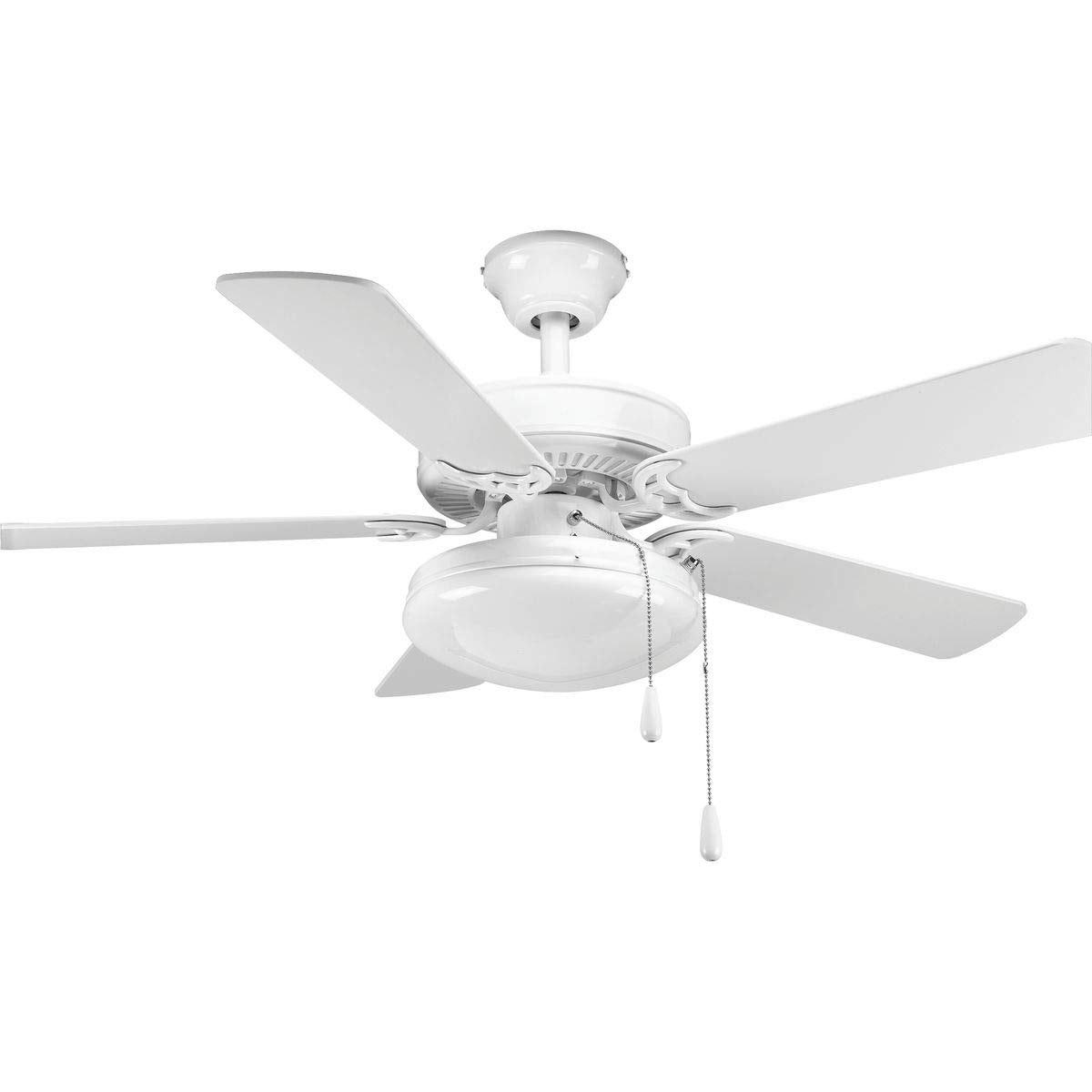 Progress Lighting P2602-30Wb Airpro Collection Universal Opal Glass Ceiling Fan Light Kit, 2-Light, White