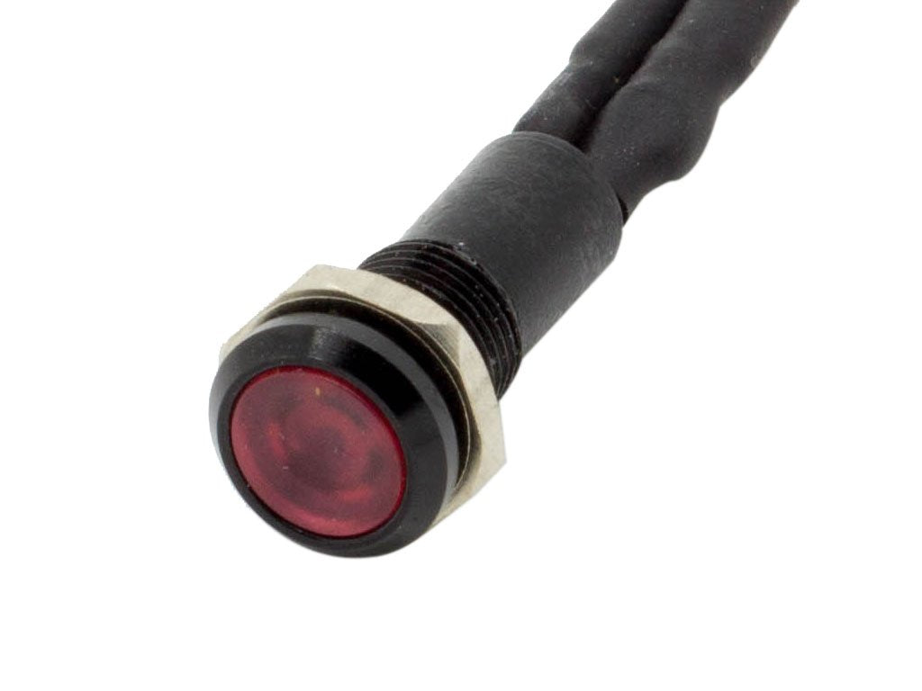 Alpinetech 6Mm Red Led Metal Indicator Dash Light Lamp 12V Plb-6