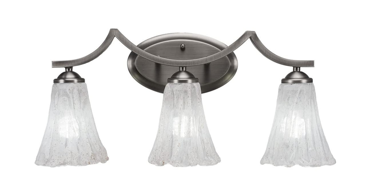 Toltec Lighting 553-Gp-729 Zilo 3 Light Bath Bar With 5.5&quot; Italian Ice Glass