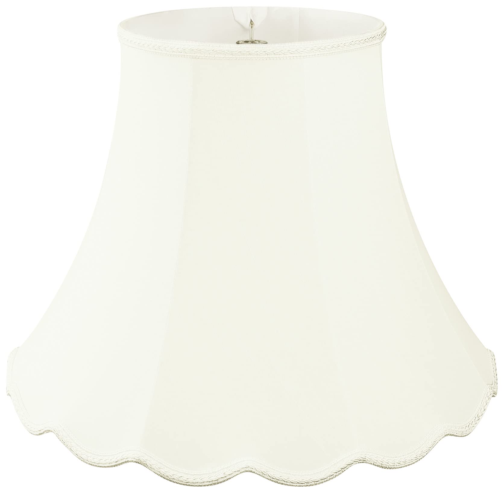 Royal Designs Scalloped Bell Designer Lamp Shade, White, 6.5 x 12 x 10.25