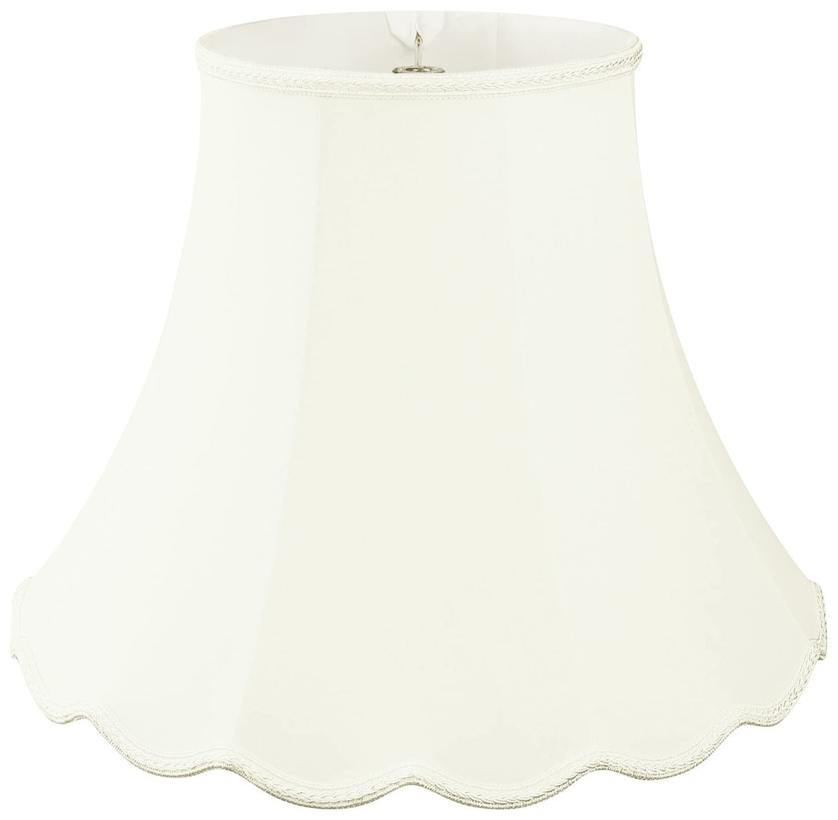 Royal Designs Scalloped Bell Designer Lamp Shade, White, 6.5 x 12 x 10.25