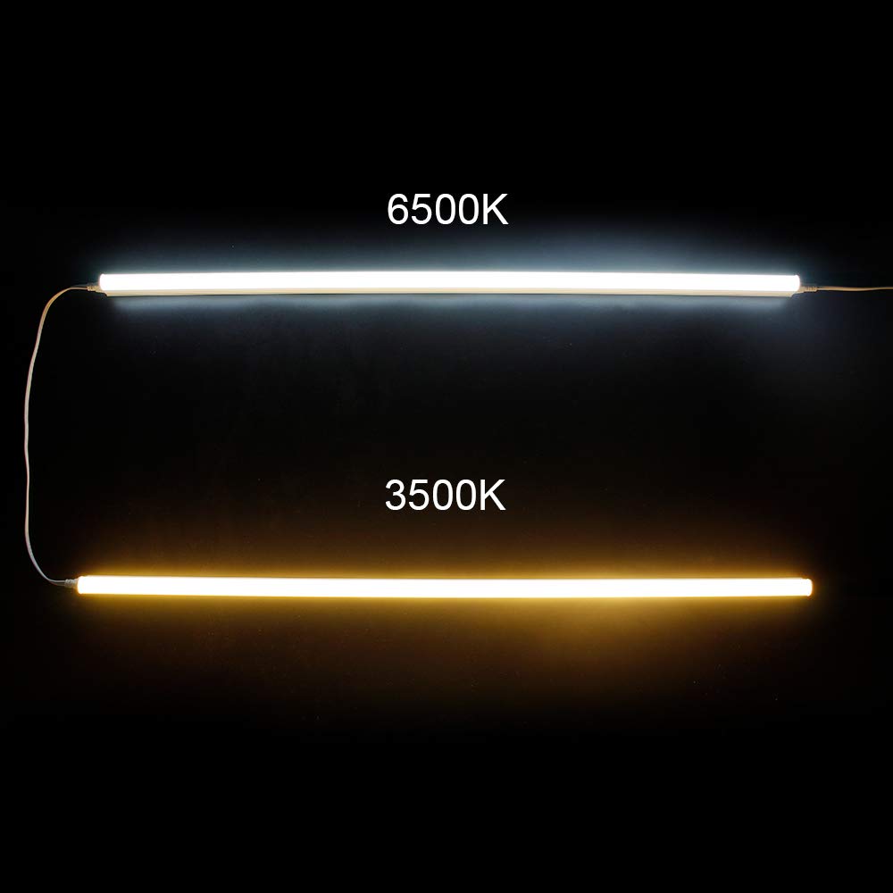 W Lightingwill 3Ft Led T5 Fixture, Daylight White 6000K, 14W, Linkable, 4