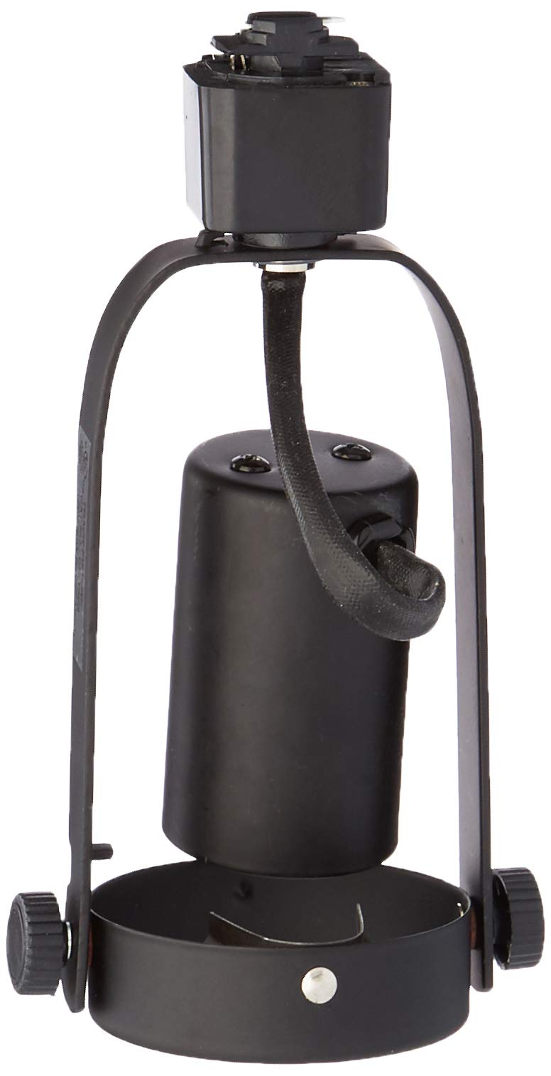 Jesco Lighting LHV220BK Classic Series Line Voltage Track Head for L 2-Wire Single Circuit Track System, Black