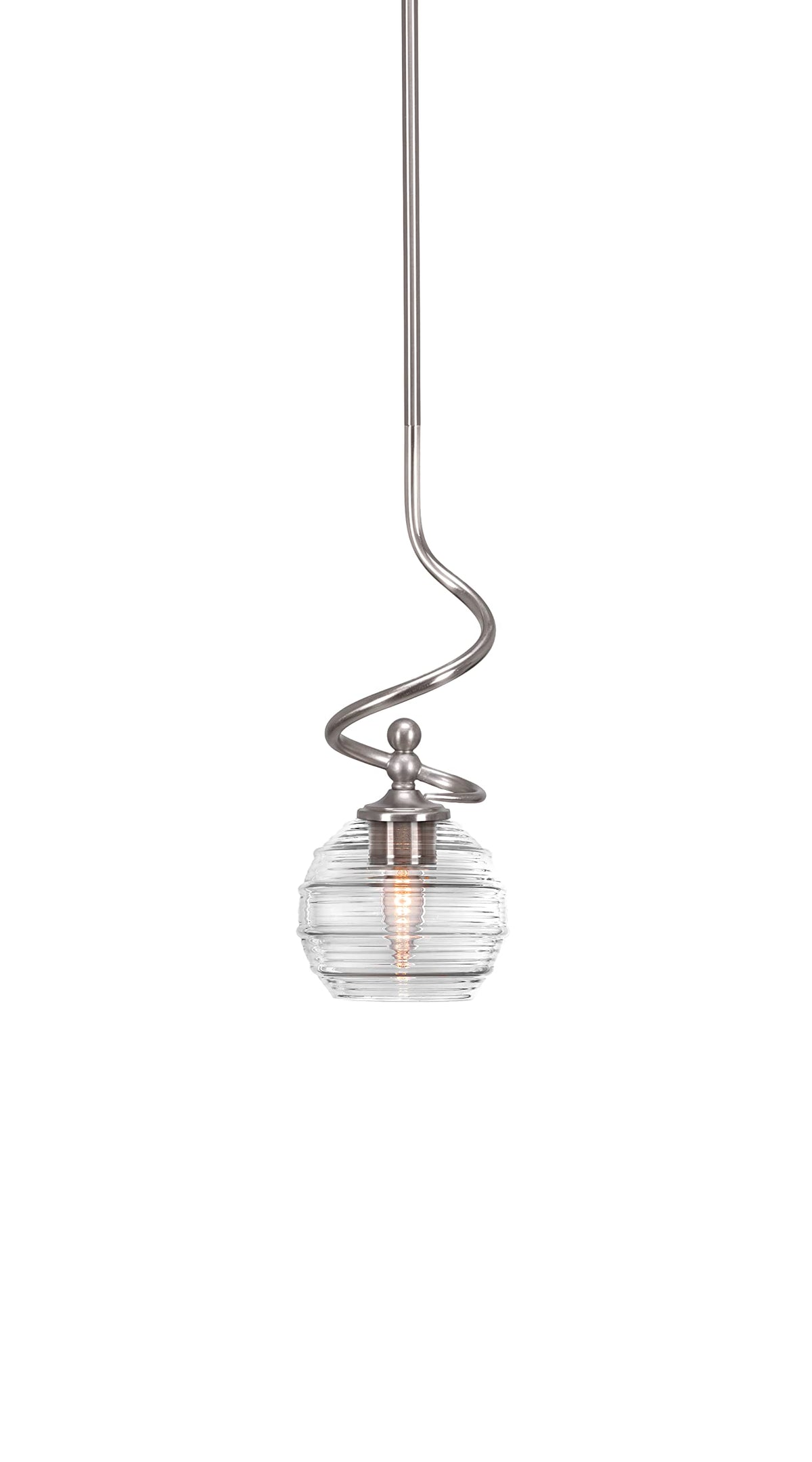Capri 1 Light Mini Pendant in Brushed Nickel (901-BN-5110)