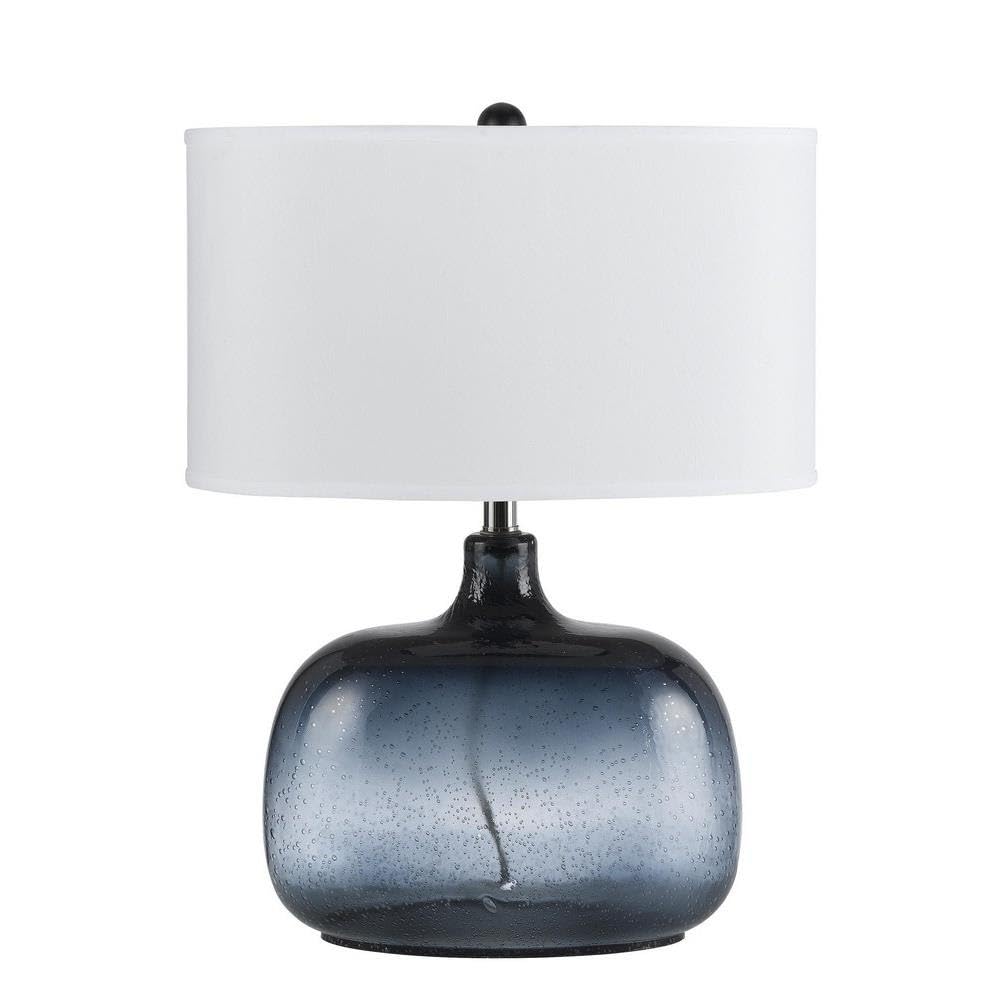 Cal Lighting Christi Glass Table Lamp, 18x11x24.25 inches, Navy Blue, Model BO-2263TB
