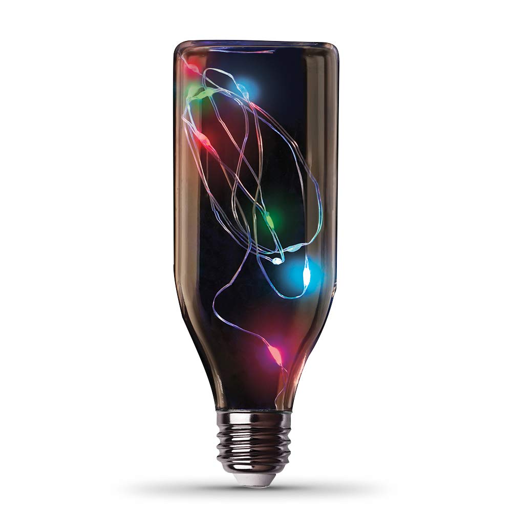 Feit Electric RGB Decorative Fairy Bottle LED Light, 6.07in H, Glass, Multi-Color, Model FY/BOT/RGB/LED, 1 Count