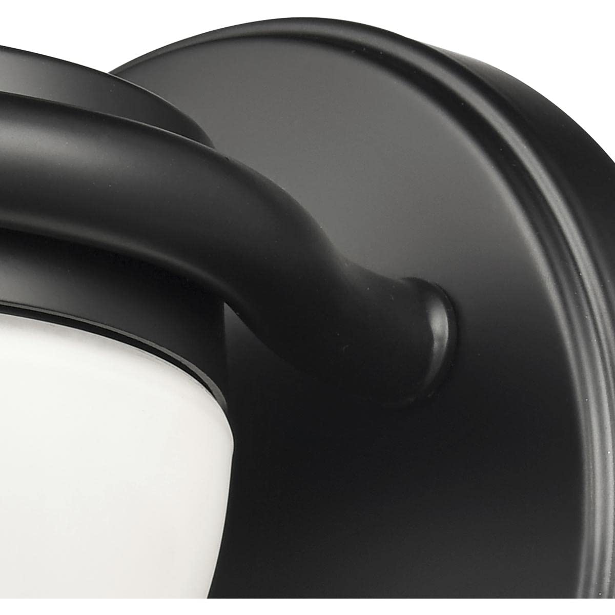 Elk Home Nelly 1-Light Vanity Light, Matte Black Finish, Opal Glass, Modern Style