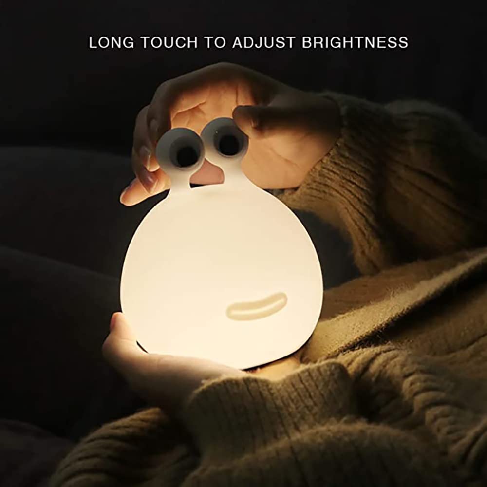 Hpydiy Slug Night Light,Silicone Lamp For Kids,Usb Rechargeable Cute Animal Lamps Timer Setting Safe Bedside Lamp Portable Led L