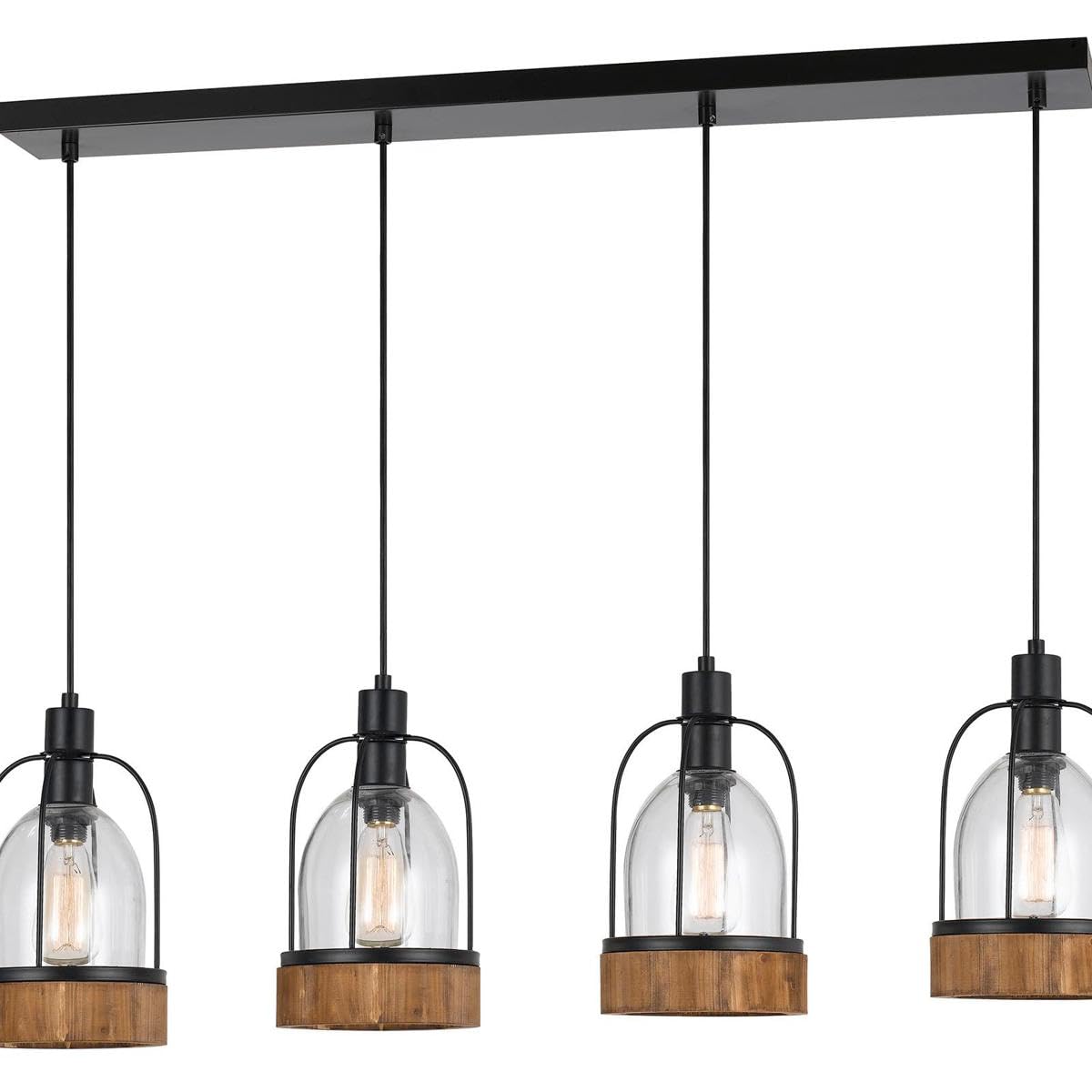 Cal Lighting Fx-3584-4 Restoration Four Light Chandelier From Beacon Collection In Bronze/Dark Finish, 39.50 Inches