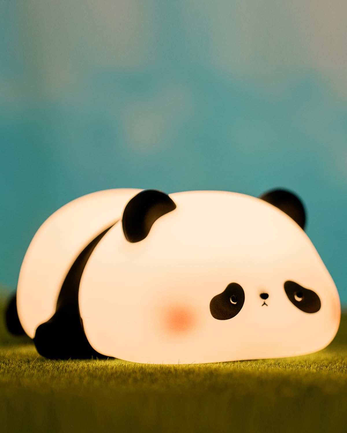 Atsui Cute Panda Night Light, Led Squishy Novelty Animal Night Lamp, Food Grade Silicone 3 Level Dimmable Breastfeeding Nursery Nightlight For Room Decor, Cute Gifts Stuff For Boys Girls Baby Children
