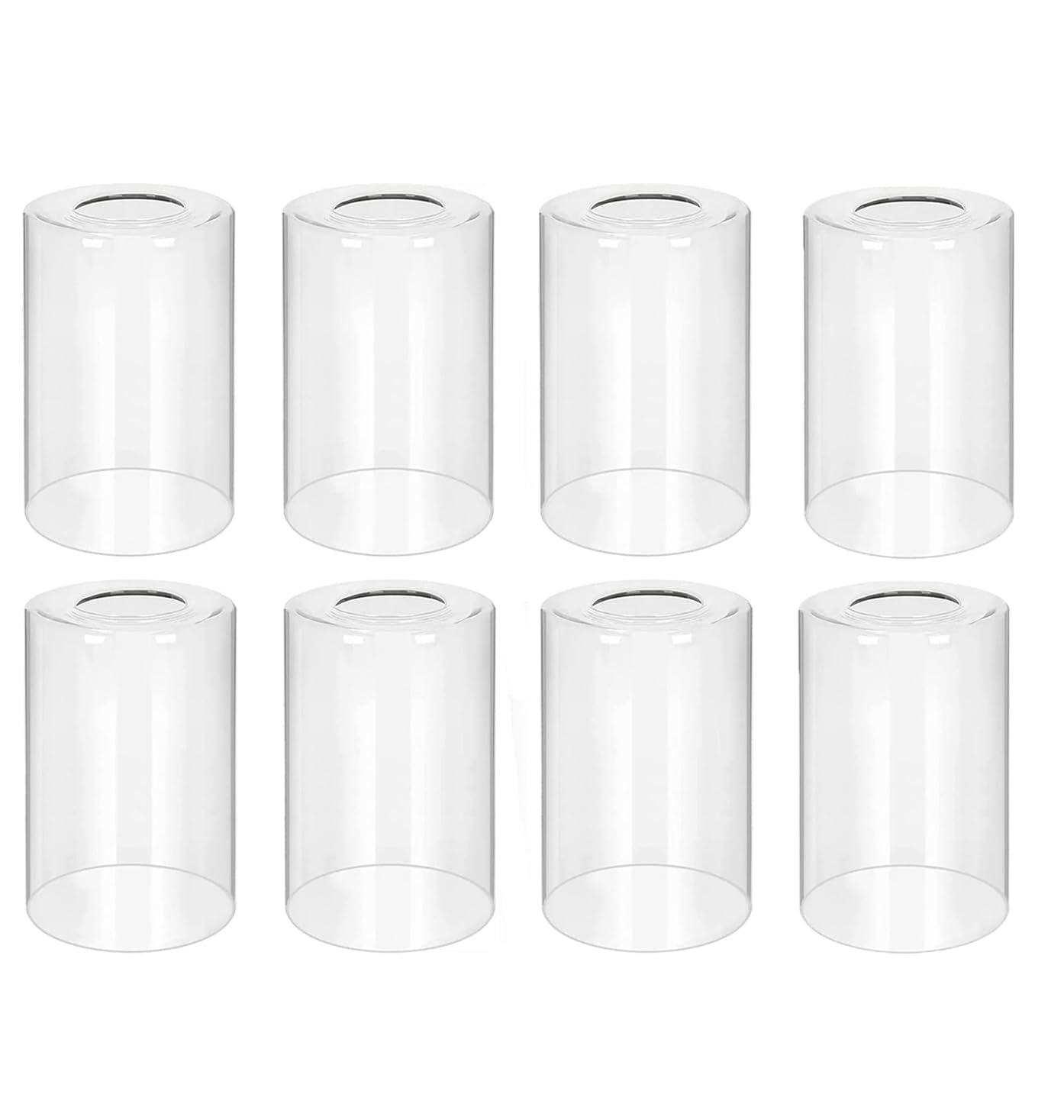 8 Pack Clear Glass Lamp Shade