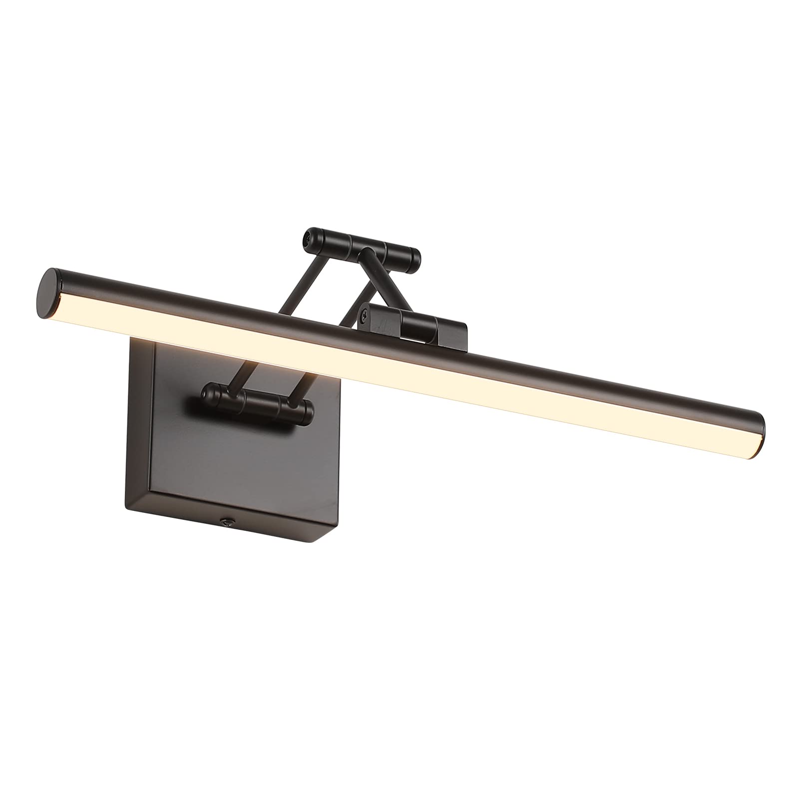 Joossnwell Led Picture Lights For Paintings Dimmable 15.5 Inch Long Hard-Wired Art Lights For Paintings Black Gallery Light With Adjustable Swing Arm Artwork Display Lamps 7W 3000K Warm White