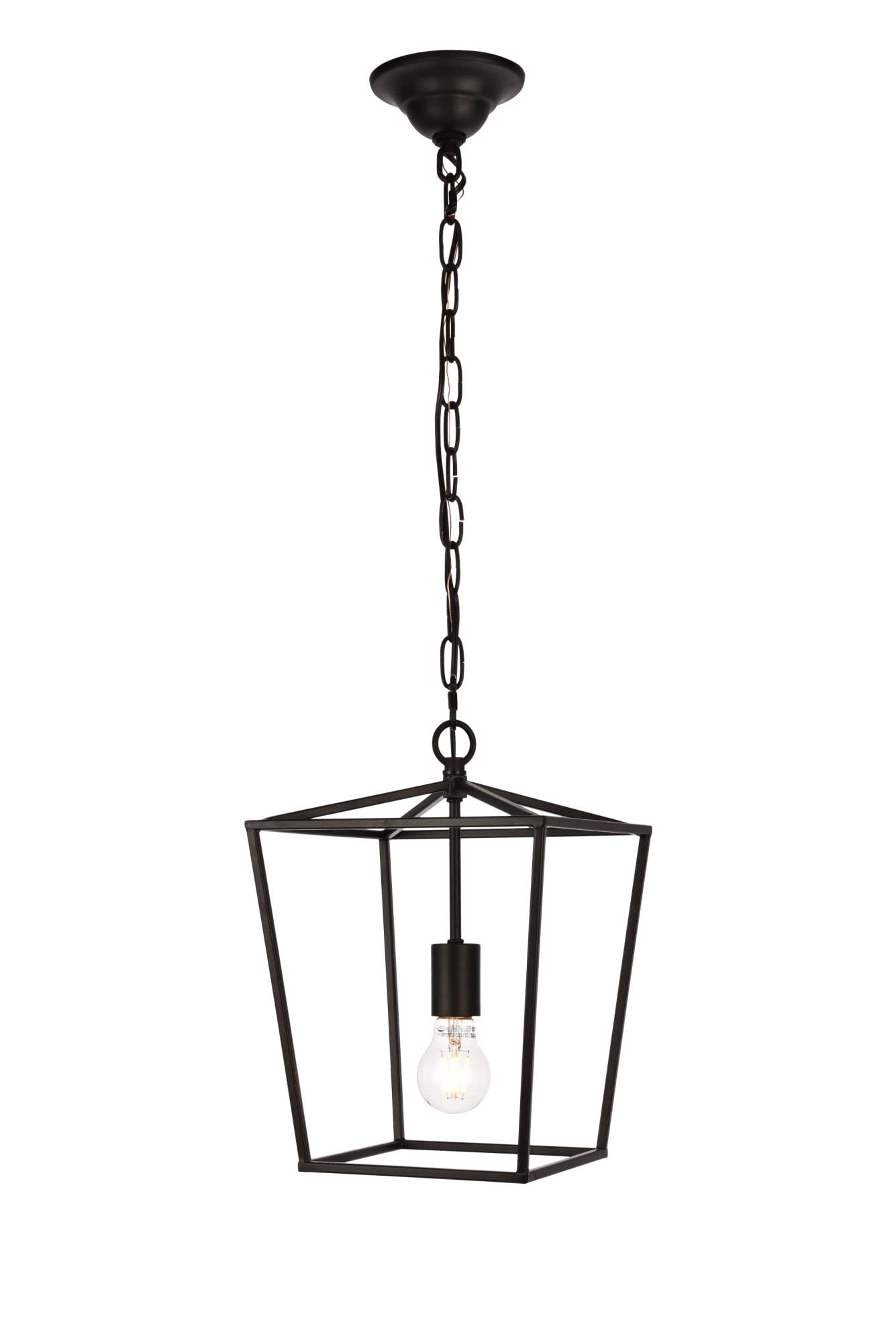 Elegant Lighting Living District Indoor Modern Home Decorative Bright Ceiling Maddox Collection Pendant D9.75 H14.5 Lt:1 Vintage Silver Finish