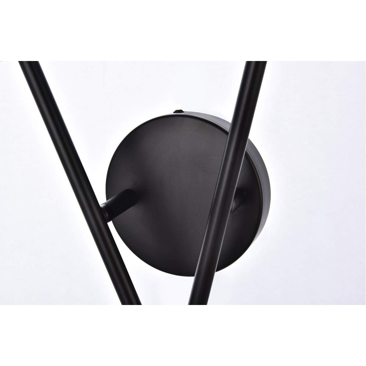 Living District Modern Home Decorative Armin 2 Lights Wall Sconce in Black with Brass