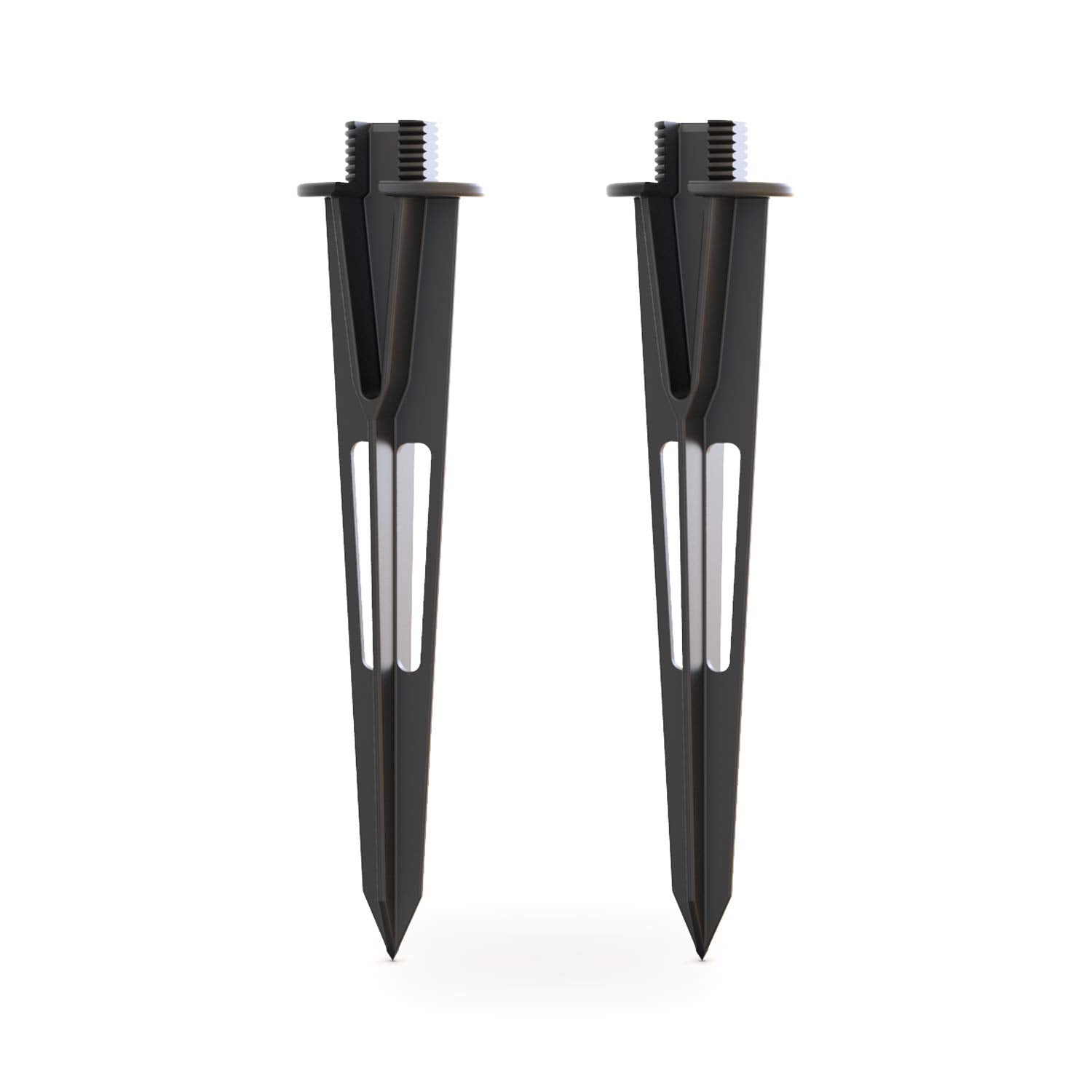 GOODSMANN 2PCS Metal Spikes Stakes with Male Thread 3/4-14NPSM 0.77IN for Low Voltage Landscape Lights Compatible with GOODSMANN