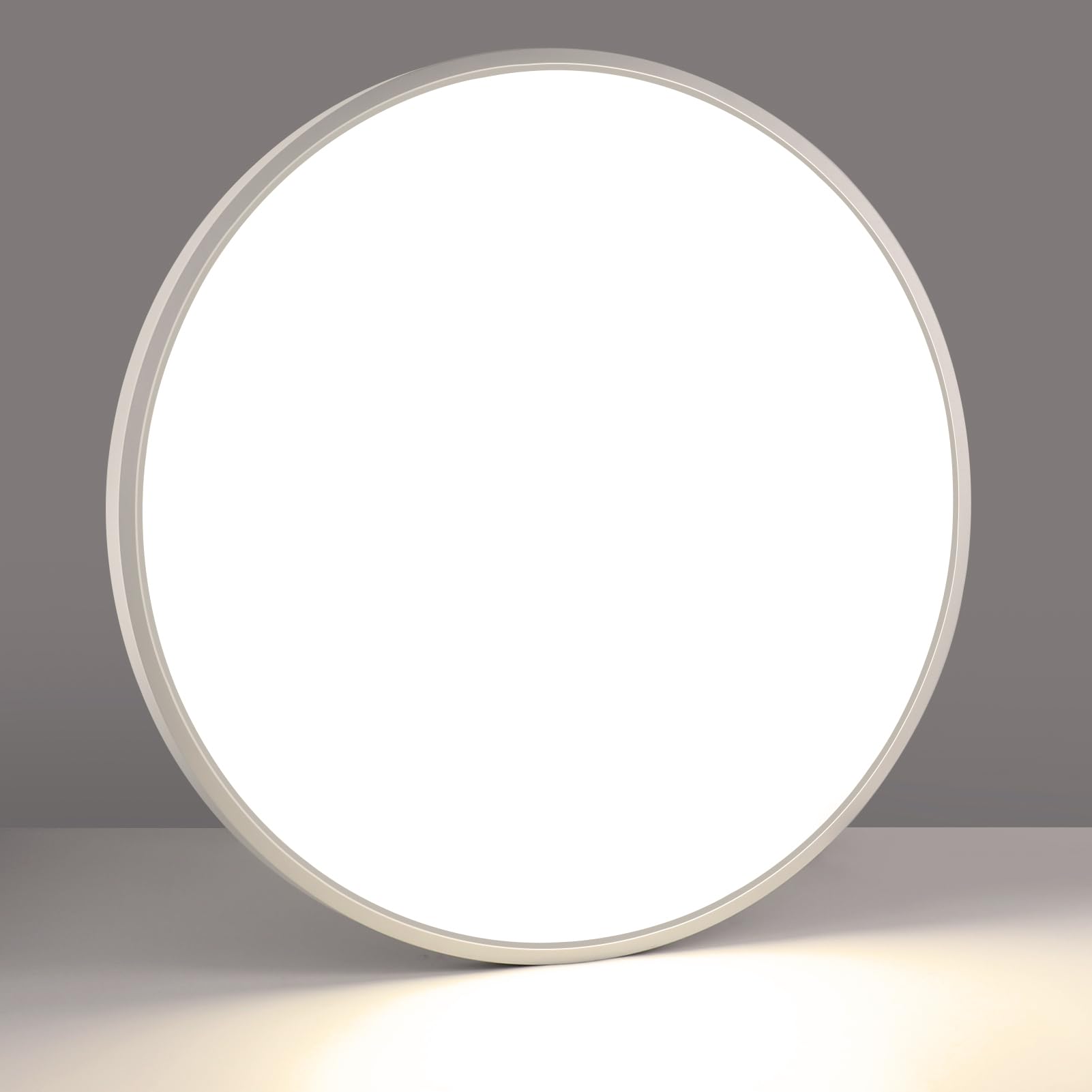 LightingWill 24 Inch LED Flush Mount Ceiling Light Fixture, 4000K Nurture White, 5600LM, 45W, Flat Modern Round Lighting Fixture