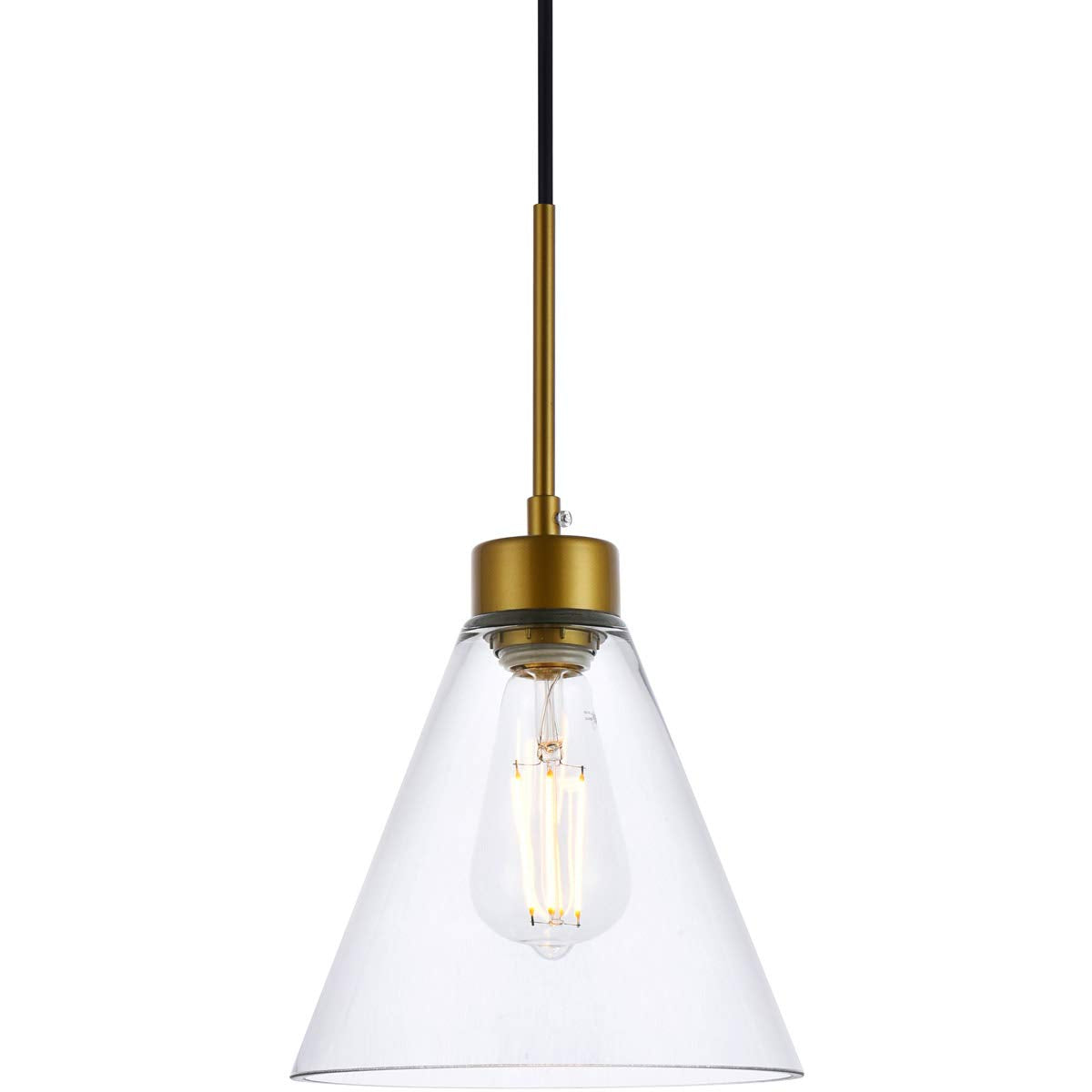 Living District Indoor Modern Home Decorative Bright Ceiling Mera 1 Light Brass Pendant