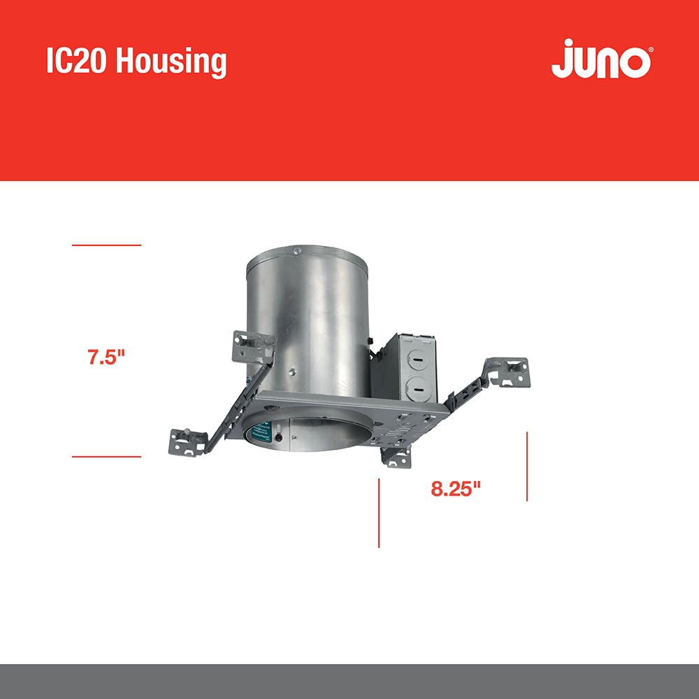Juno Lighting Ic20W Contractor Select 5-Inch Ic Rated New Construction Universal Housing With Quickwire
