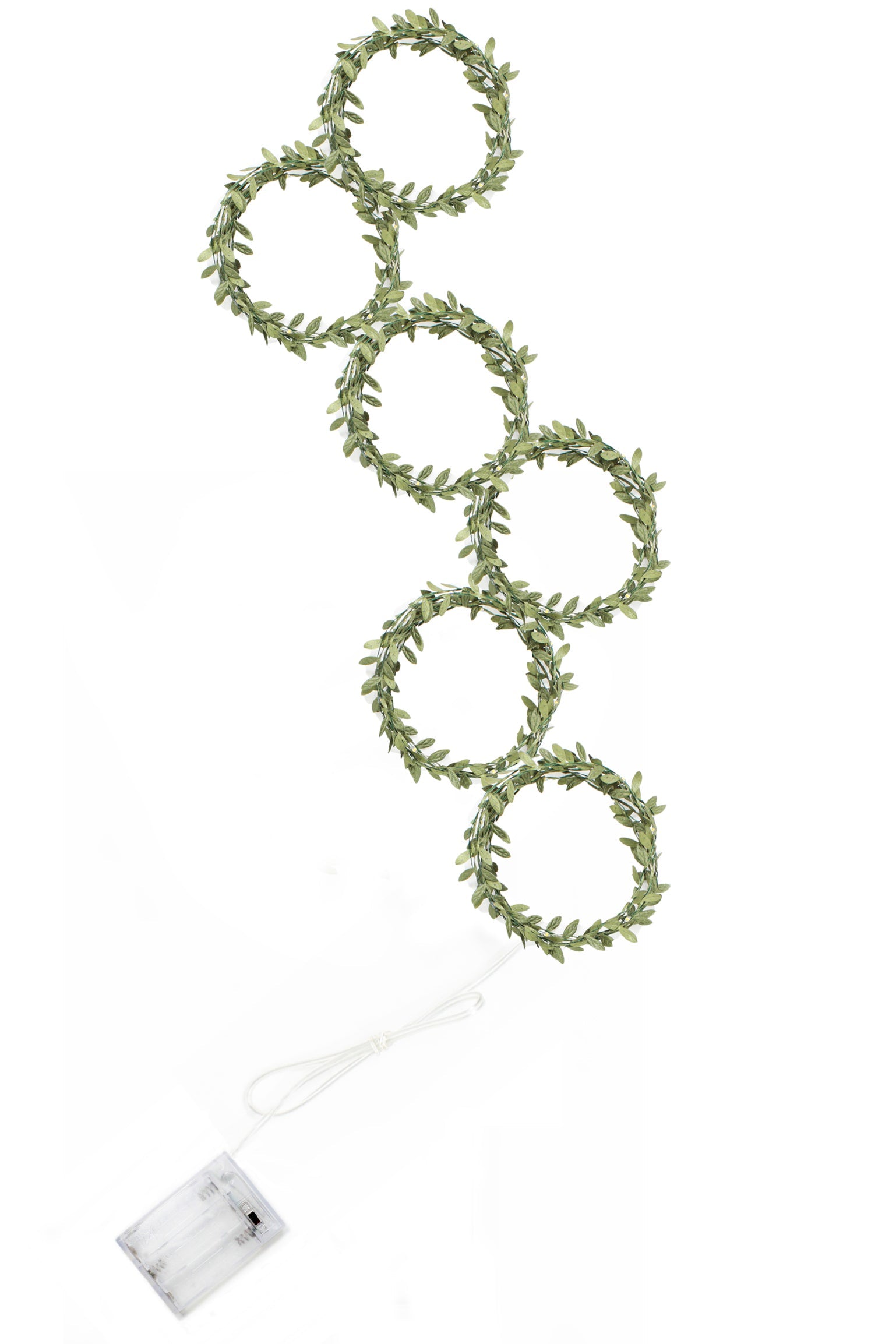 Green Leaf Vine Fairy Light Curtain 96 LED