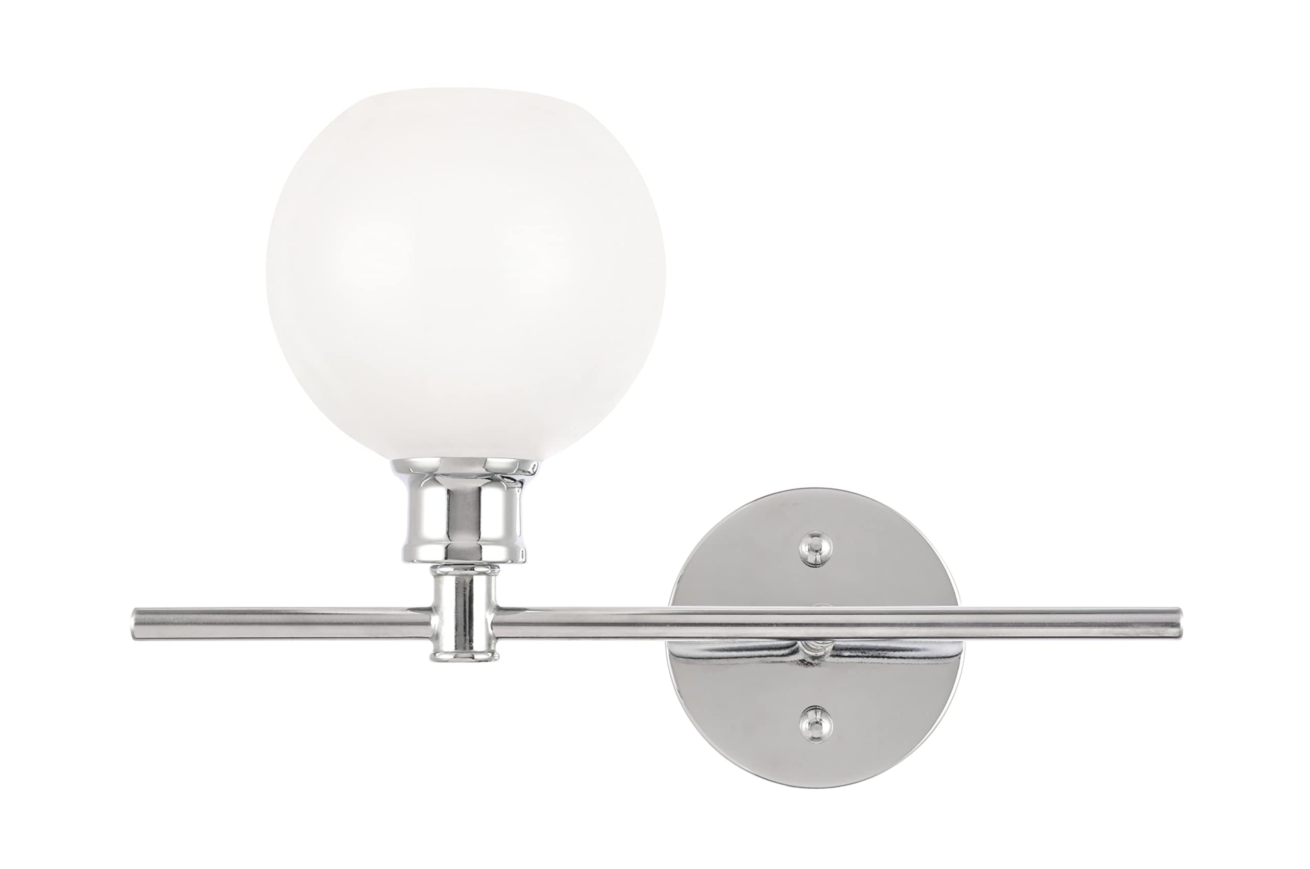 Living District Black Wall Sconce With Frosted White Glass - 1 Light Modern Home Lighting