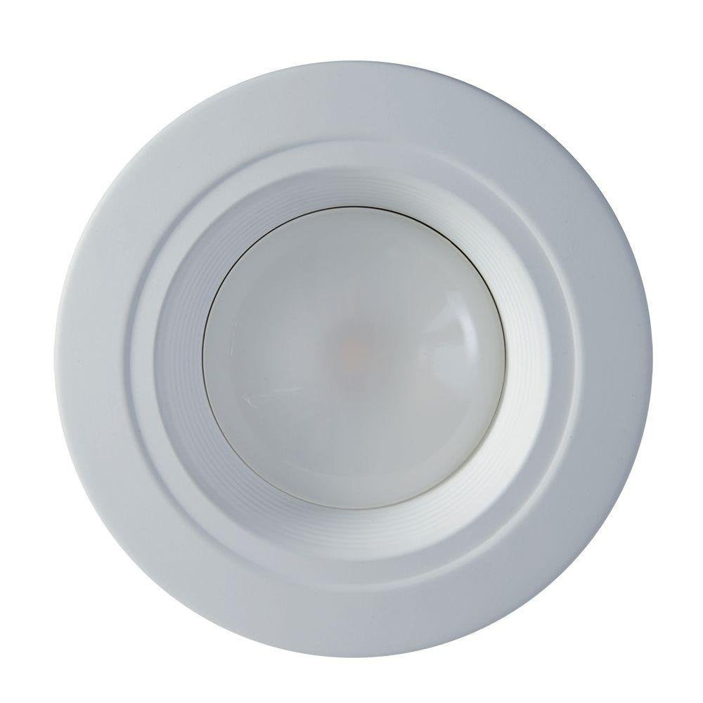 Halo Rl Series 5/6 Inch Recessed Led Light - Retrofit Ceiling & Shower Downlight, Baffle White Trim, Selectable Cct (2700K-5000K