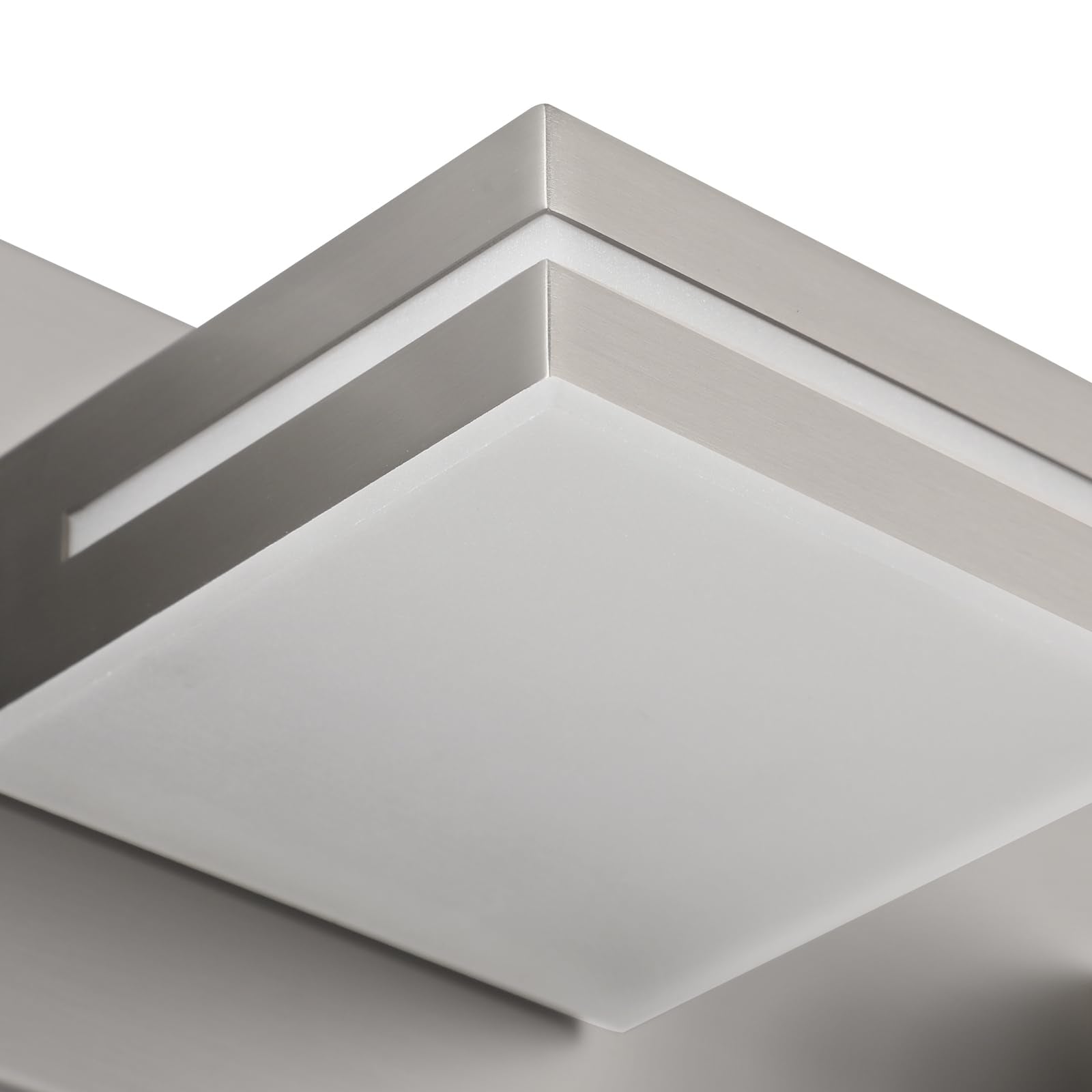 Sinerise Led Modern Bathroom Vanity Light Fixtures (4-Light  30-Inch  Dimmable)  Brushed Nickel Modern Acrylic Bathroom Wall Lighting Fixtures Over Mirror (Cool White 6000K)